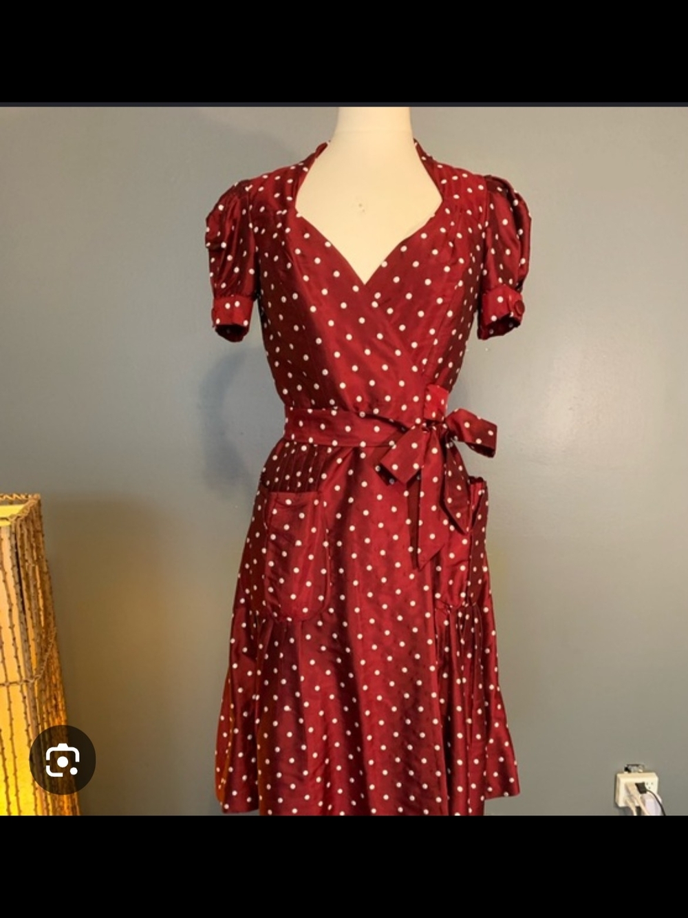 Vintage Dianne Von Fursteberg Silk Polkadot Dress Size 4